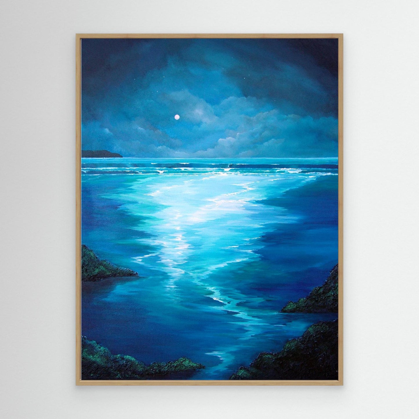 Blue moon lit beach, Code: 916