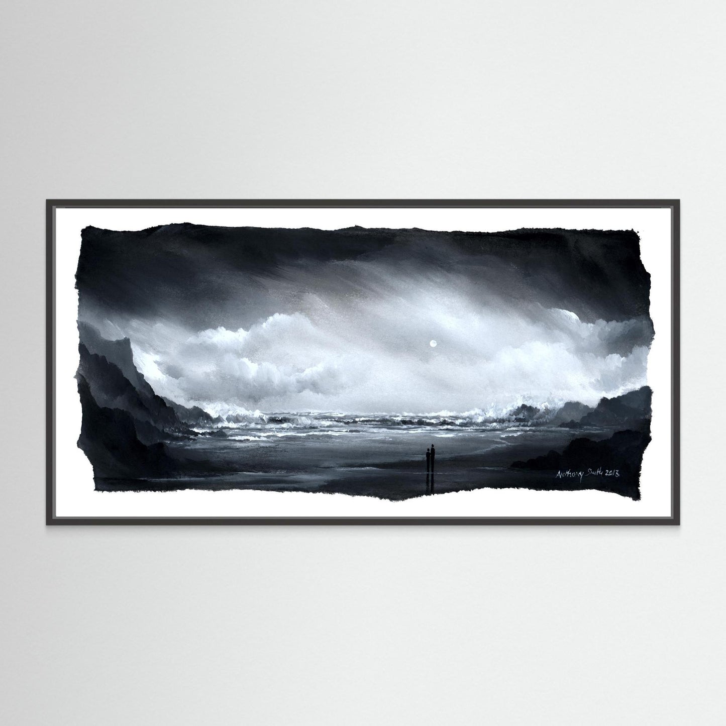 Moon light Stormy Sea, Code: 1095