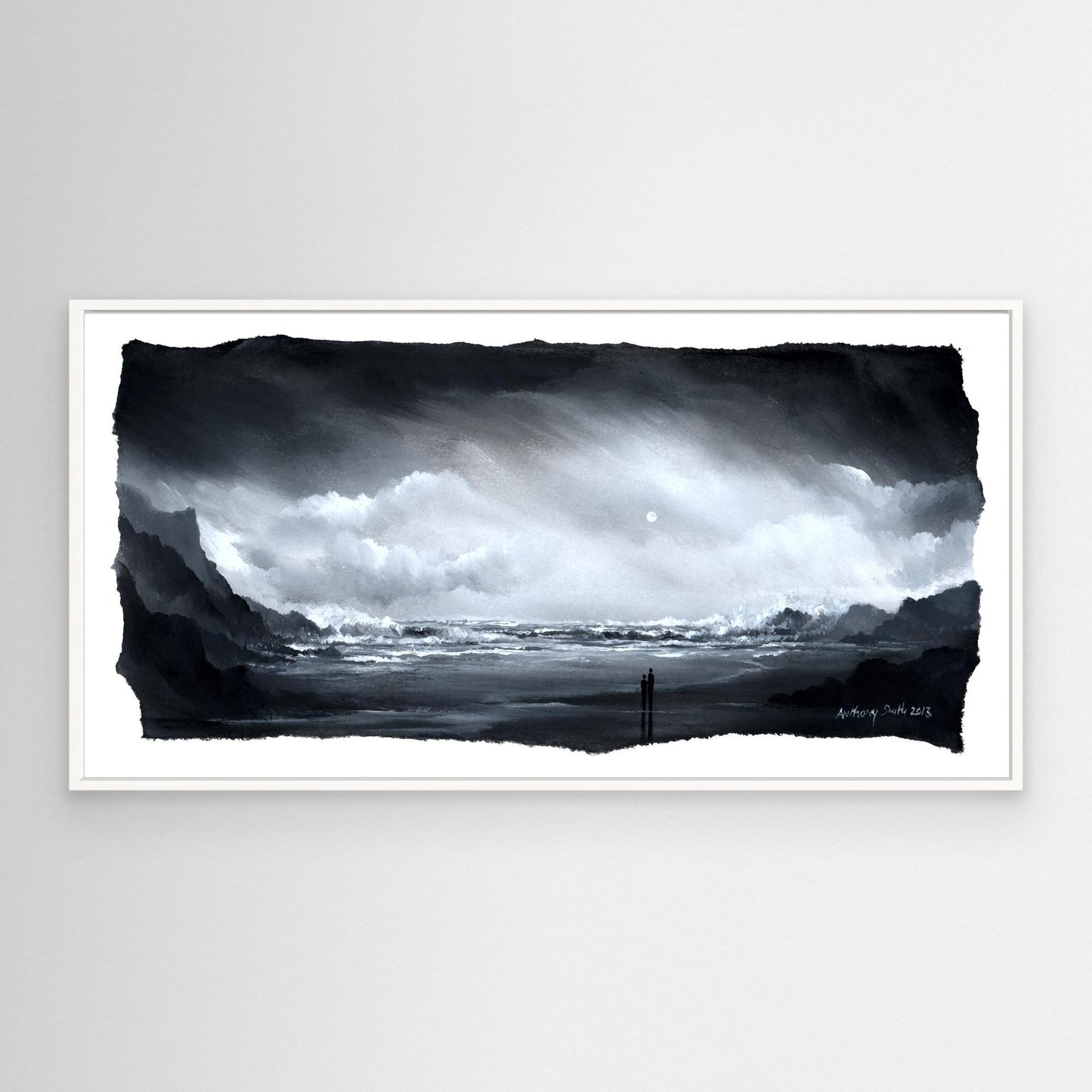 Moon light Stormy Sea, Code: 1095