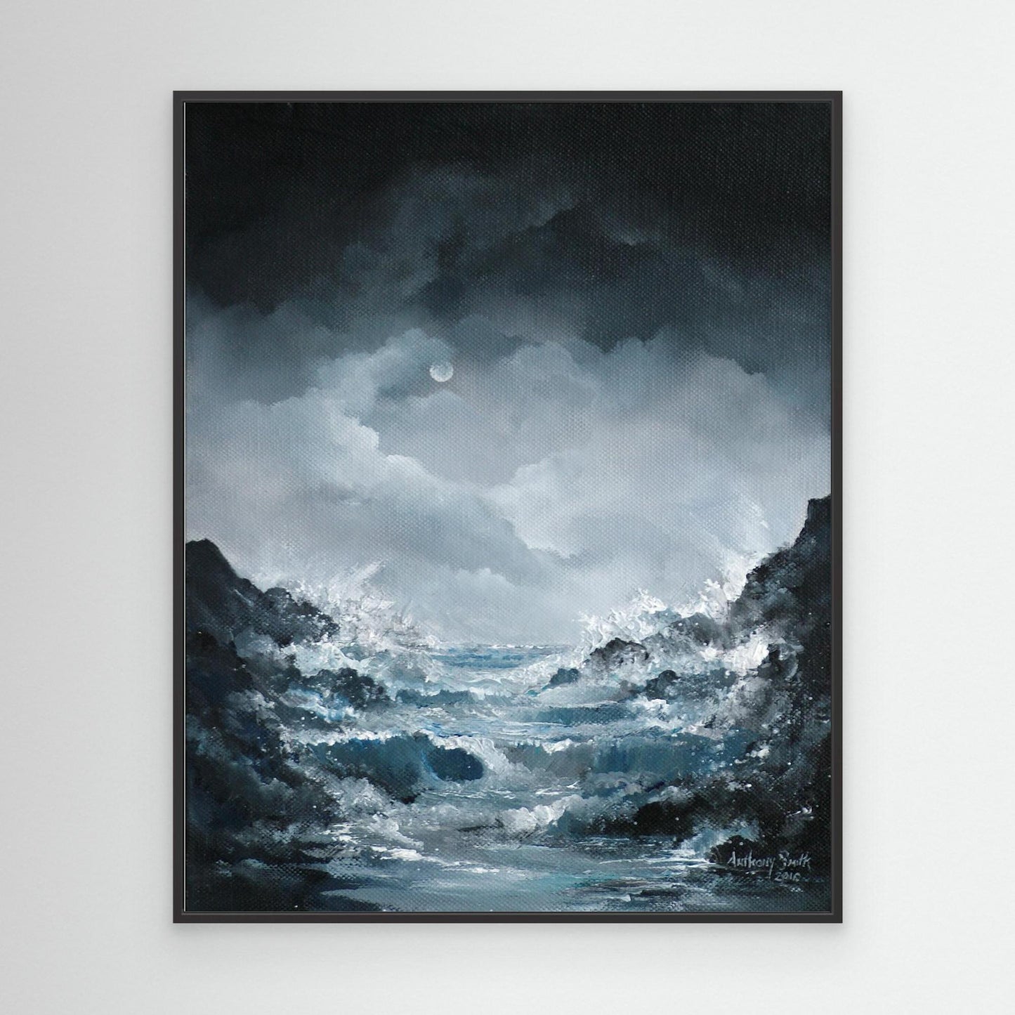 Moon lit Rolling waves. Code: 804