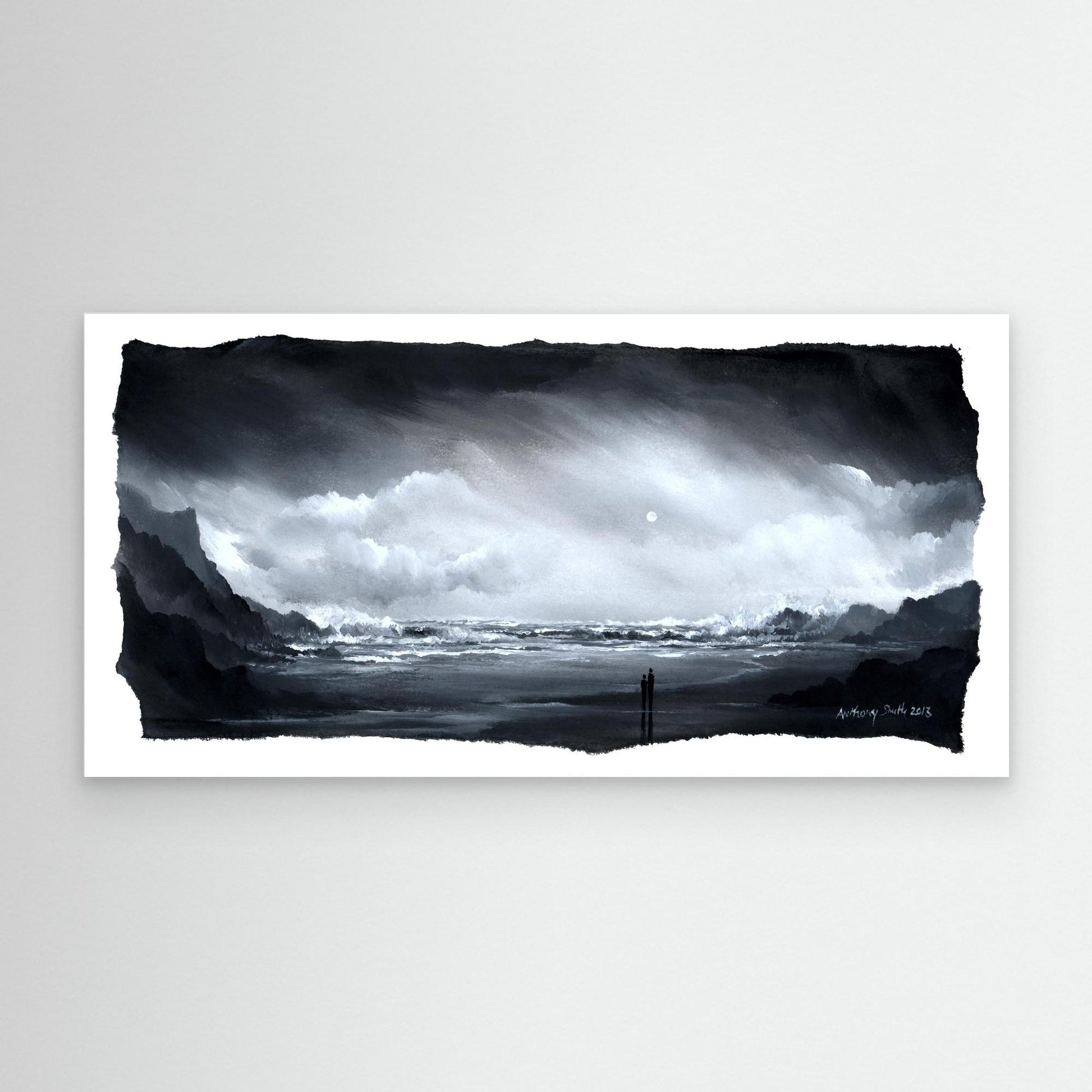 Moon light Stormy Sea, Code: 1095